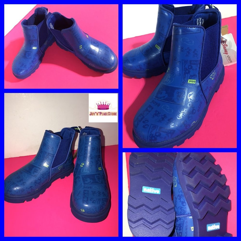 Boys Disney x Native Mickey Mouse Rain Waterproof Boots Little Kids 12C